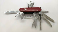 Vtg Victorinox Champion Officier Suisse SAK Folding Pocket Knife Mag Glass 91mm