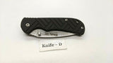 O'Reilly First Call Folding Pocket Knife Plain Edge Liner Lock Black Rubberized