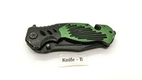 Snake Eye Tactical Series Rescue Folding Pocket Knife Assisted Combo Aluminum