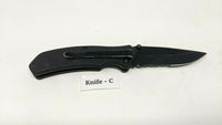 Husky Black Single Combo Edge Blade Folding Pocket Knife Liner Lock **Various**