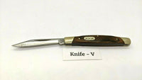 Buck #379 Solo Folding Pocket Knife 3 Pin Wood Handle Brass Bolsters Clip Point