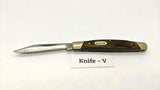Buck #379 Solo Folding Pocket Knife 3 Pin Wood Handle Brass Bolsters Clip Point