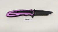 Smith & Wesson Extreme Ops SWA24SP Folding Pocket Knife Combo Edge Liner Pink