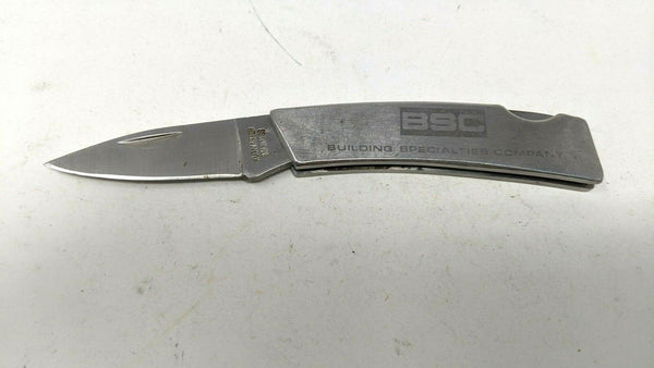 Kutmaster Stainless Steel Folding Pocket Knife Lockback Plain Silver **Various**