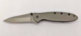 AI Blades Plain Edge Drop Point Liner Lock Folding Pocket Knife With Belt Clip