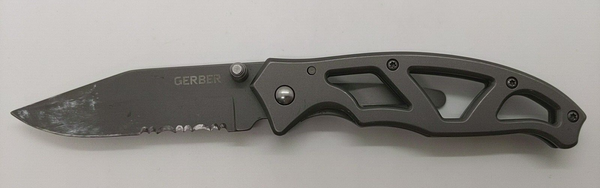 Gerber 4660920A1 Frame Lock Combination Clip Point Blade 7" Pocket Knife