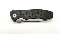 Frost Cutlery Large Folding Pocket Knife Combo Edge Liner Lock Black ABS Handle