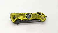 Z Killer Tactical 440 Stainless Steel Folding Pocket Knife Plain Liner Aluminum