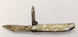 Vintage Jowika Republic Of Ireland Peanut Mother of Pearl Folding Pocket Knife