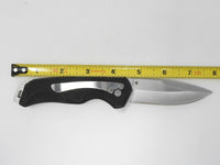 NWTF Black Single Plain Edge Folding Linerlock Pocket Knife