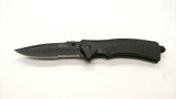 Master USA Ballistic MU-A023 Folding Pocket Knife Combo Liner Blk ABS Firestick