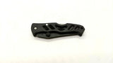 Miller's Creek Small Folding Pocket Knife Combo Edge Lockback Black ABS Handle