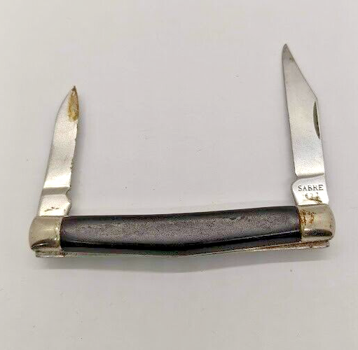 Sabre 637  Peanut 2 Blade Plain Edge Slip Joint Folding Pocket Knife