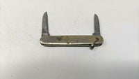 Vintage Stainless Steel Japan 2 Blade Pen Folding Pocket Knife Keychain Silver