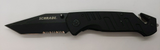 Shrade Liner Lock Combination Tanto Point Blade Black Folding Pocket Knife