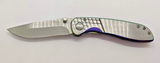 Frost USA Plain Edge Drop Point Design Handle Rainbow Edges Folding Pocket Knife