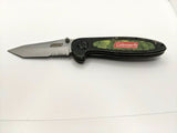 Coleman Lantern Folding Pocket Knife Combo Tanto Edge Liner Lock Stainless Steel