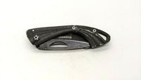 Sheffield Folding Pocket Knife Frame Lock Combination Edge Black Stainless Steel