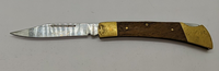Vintage Rostfrei Lockback Plain Clip Point Blade Wood Handle Pocket Knife