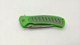 Frost Cutlery Storm Chaser III Folding Pocket Knife Lime Green Plain Edge Liner