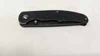 Maxam Stainless Steel Folding Pocket Knife Black Frame Lock Plain Trailing Point