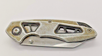 Bass Pro Shops Liner Lock Aluminum Plain Edge Folding Pocket Knife Pocket Clip