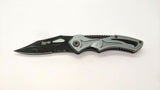 Fury Manx Tactical #51090 Folding Pocket Knife Combo Edge Liner Lock Aluminum