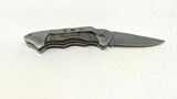ESP K&R Stainless Rosfrei Folding Pocket Knife Liner Wood Inlay w/SS Bolsters