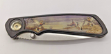Frost USA Wildlife Series "Duck" Plain Edge Liner Lock Folding Pocket Knife