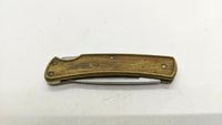 Rare Vintage Buck 527 USA 1988 Folding Pocket Knife Lockback Wood  *Damage*