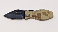 Humvee Folding Pocket Knife Plain Edge Drop Point Slipjoint Grenade Handle SS