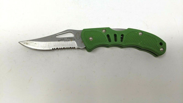 Frost Cutlery Bull Frog USA Folding Pocket Knife Lockback Combo Green Plastic