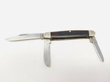 Vintage Parker USA Stockman 3 Blade Folding Pocket Knife Single Pin Wood Handle