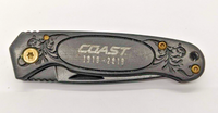 Coast 1919-2019 FX228 Plain Edge Drop Point Liner Lock Folding Pocket Knife