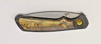 Frost Mallard Scene Folding Pocket Knife 2.25" Plain Drop Point Blade