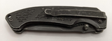 Schrade Utility Folding 3.1"  Plain Black Tanto Blade, Aluminum Handles SCH208