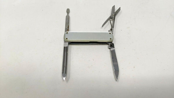 Vtg G.C. Co Gentlemen's Folding Pocket Knife Scissors Nail File *Chipped Handle*