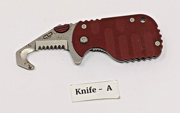 Boker Plus CLB Rescom Mini AUS8 Folding Pocket Knife G10 Gut Hook Combo