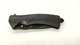 Master USA Ballistic MU-A023 Folding Pocket Knife Combo Liner Blk ABS Firestick