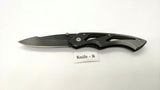 Sheffield Skeleton Folding Pocket Knife Plain Edge Liner Lock Blk/Gray Aluminum