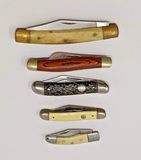 Lot of 5 Small Pocket Knives (B) 1 Pakistan 1 Sheffield Mfg 2 Imperial 1 Unknown