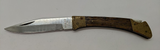 Unbranded Lockback Plain Clip Point Blade Wood Handle Folding Pocket Knife