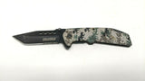 Tac-Force TF-831 Folding Pocket Knife Assisted Combo Tanto Liner Lock Camo SS