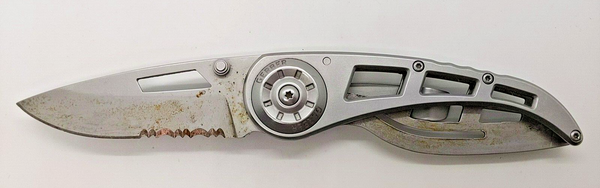 Gerber 4660715A Frame Lock Combination Drop Point Blade Pocket Knife 7 1/4"