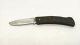 Vintage Schrade+ USA SP2 Folding Pocket Knife Plain Edge Lockback Black Nylon