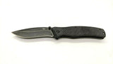 Winchester 466041BA Folding Pocket Knife Plain Edge Liner Lock All Black Nylon