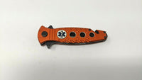 MTech USA Xtreme EMS Rescue Folding Pocket Knife Liner Aluminum Dagger Point Red