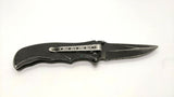 Lansky Knife & Tool Folding Pocket Knife Stainless Steel Combo Edge Liner Black