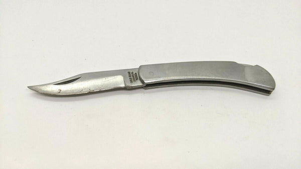 Wild Boar Surgical Steel Folding Pocket Knife Lockback Plain Stainless Steel