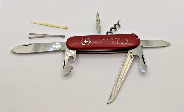 Victorinox  Hoffritz Camper with Metal Inlay Imprint of Tent & CAMPING Text